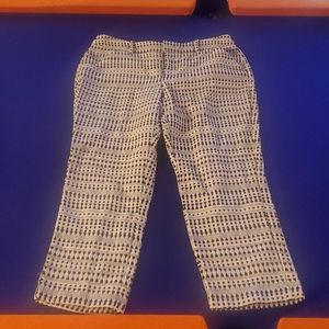 White pant black checker pants